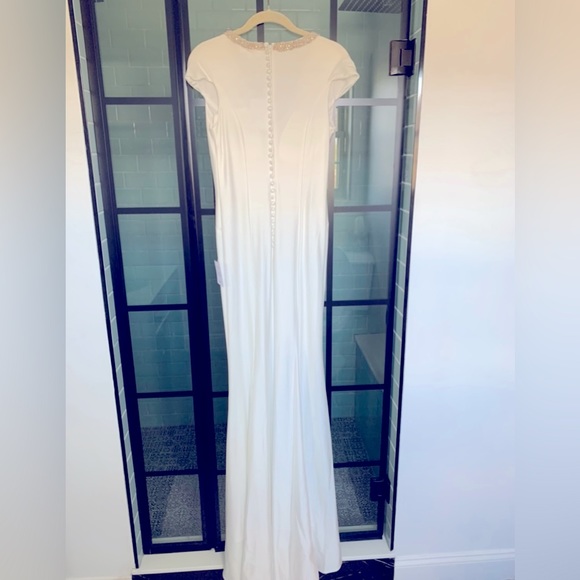 Lulus NWT Ivory Long Cap Sleeve Dress -6 - Picture 2 of 6